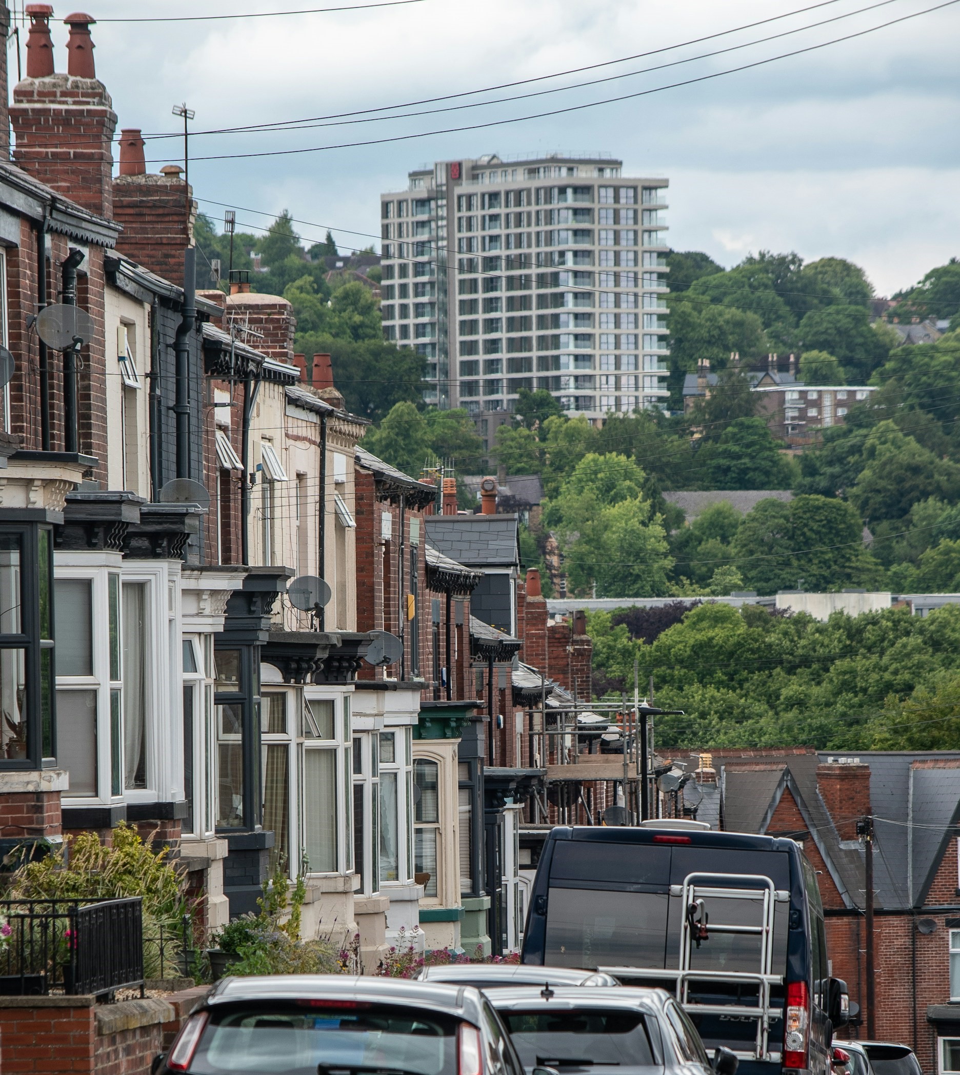 terraced houses and flats