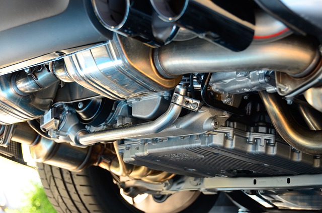 car exhaust underneath