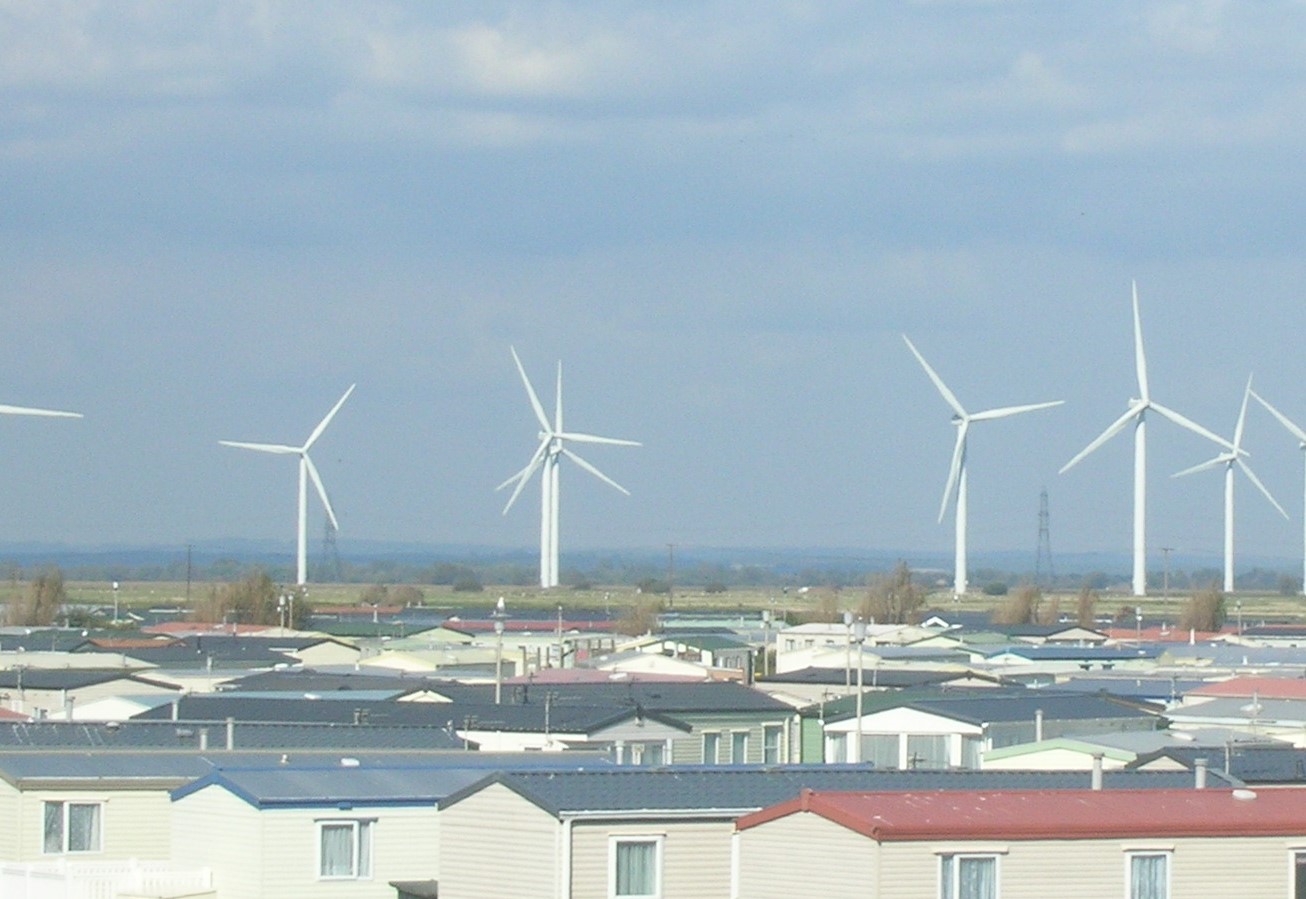 wind farm next to caravan site