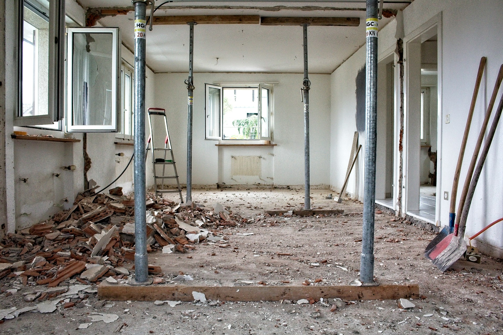 inside of house undergoing refurbishment