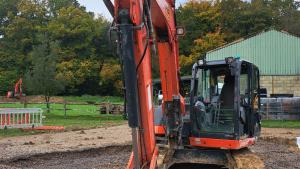 digger on construction site