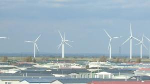 wind farm near holiday park
