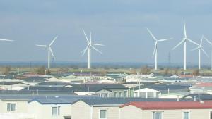 wind farm next to caravan site