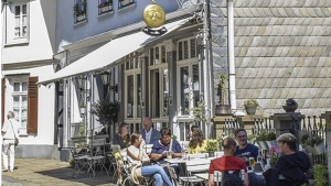 seating outside cafe