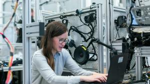 woman in research lab