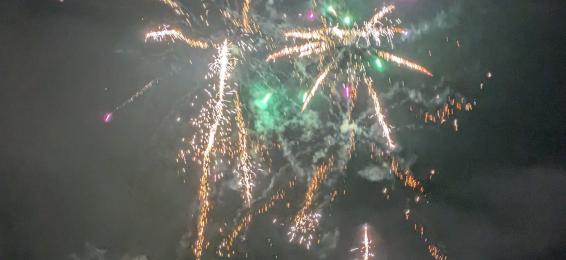 A burst of fireworks