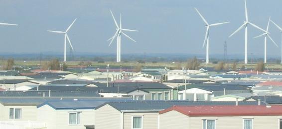 wind farm next to caravan site
